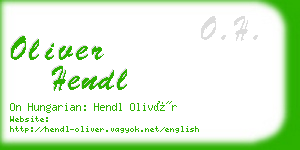 oliver hendl business card
